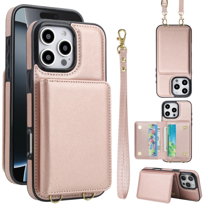 For iPhone 17 Air 17 Pro Max 16 15 14 13 12 11 XR XS Phone Cover Wallet Leather