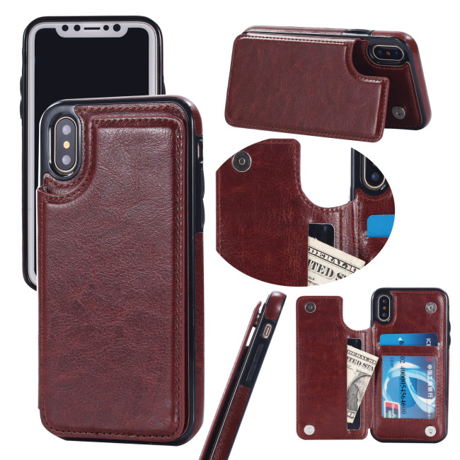 For iPhone 17 Air 17 Pro Max 16 15 14 13 12 11 7 8 XS Phone Cover Leather Wallet