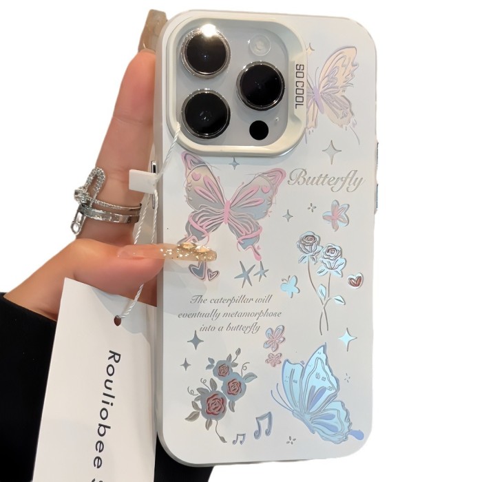 For iPhone 17 Air 17 Pro Max 16 15 14 13 12 11 Phone Case Fashion Butterfly New
