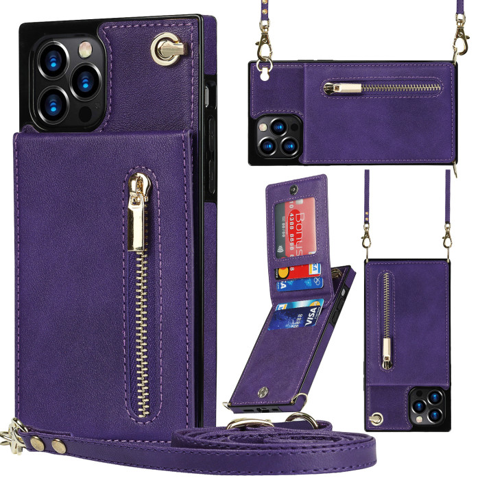 For iPhone 17 Air 17 Pro Max 16 15 14 13 12 11 XR 7 8 Phone Cover Leather Wallet