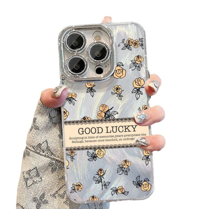 For iPhone 17 Air 17 Pro Max 16 15 14 13 12 11 XR XS Phone Case  Yellow Roses