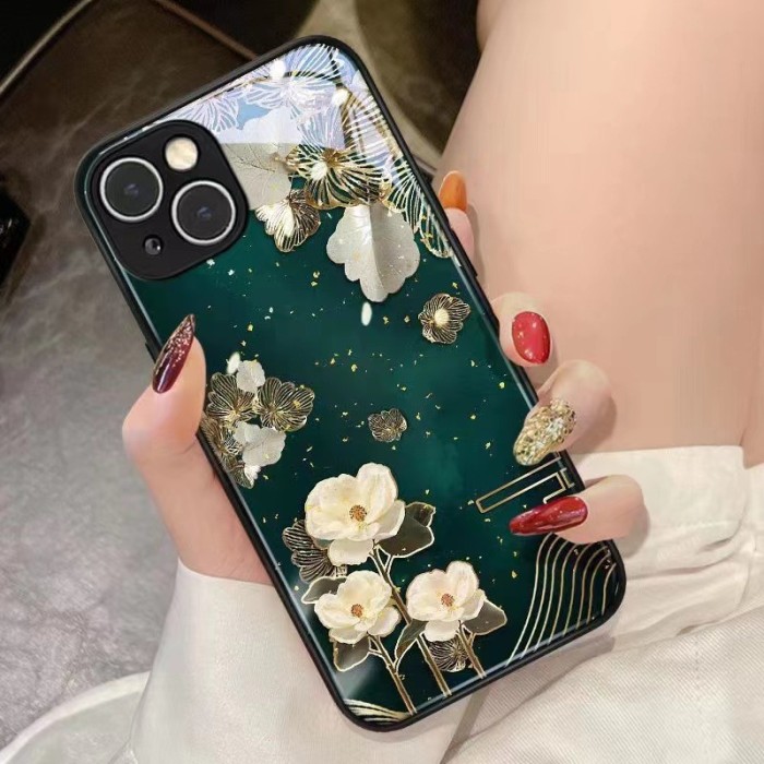 For iPhone 17 Air 17 Pro Max 16 15 14 13 12 11 XR XS Phone Case Beautiful Flower