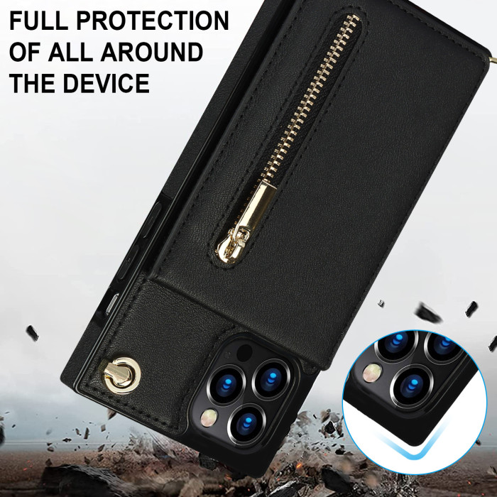 For iPhone 17 Air 17 Pro Max 16 15 14 13 12 11 XR 7 8 Phone Cover Leather Wallet