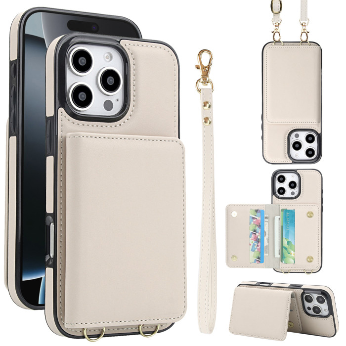 For iPhone 17 Air 17 Pro Max 16 15 14 13 12 11 XR XS Phone Cover Wallet Leather