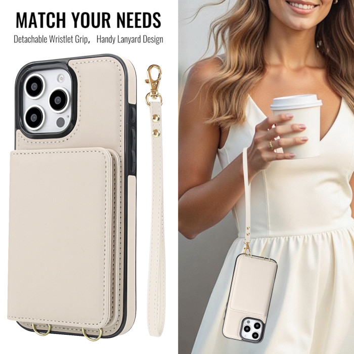 For iPhone 17 Air 17 Pro Max 16 15 14 13 12 11 XR XS Phone Cover Wallet Leather