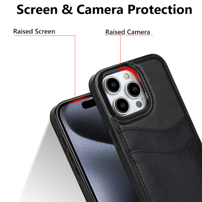 For iPhone 17 Air 17 Pro Max 16 15 14 13 12 11 XR 7 8 XS Phone Case Card Wallet