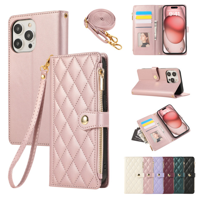 For iPhone 17 Air 17 Pro Max 16 15 14 13 12 11 XR 8 XS Phone Cover Luxury Wallet