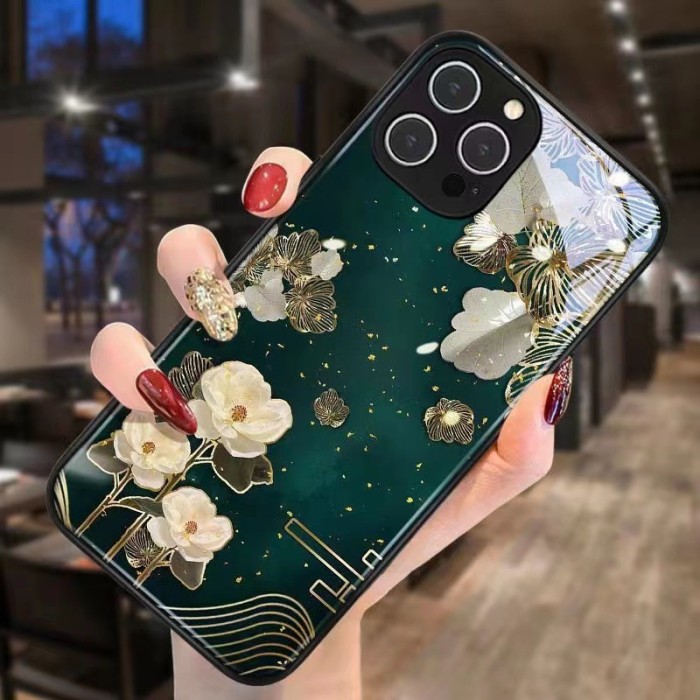 For iPhone 17 Air 17 Pro Max 16 15 14 13 12 11 XR XS Phone Case Beautiful Flower
