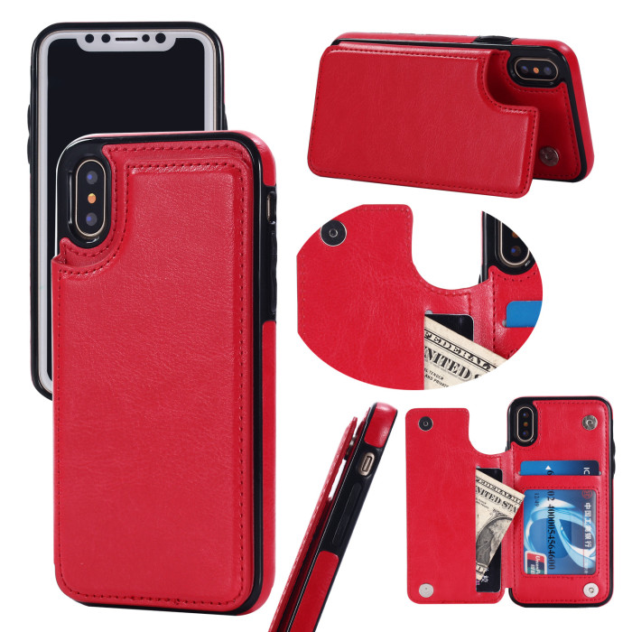 For iPhone 17 Air 17 Pro Max 16 15 14 13 12 11 7 8 XS Phone Cover Leather Wallet