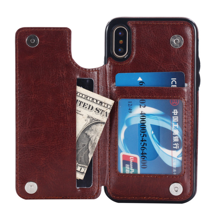 For iPhone 17 Air 17 Pro Max 16 15 14 13 12 11 7 8 XS Phone Cover Leather Wallet