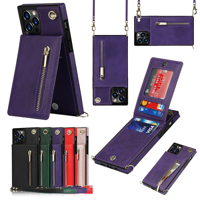 For iPhone 17 Air 17 Pro Max 16 15 14 13 12 11 XR 7 8 Phone Cover Leather Wallet