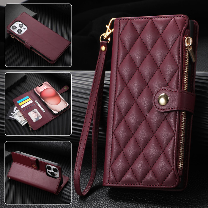 For iPhone 17 Air 17 Pro Max 16 15 14 13 12 11 XR 8 XS Phone Cover Luxury Wallet