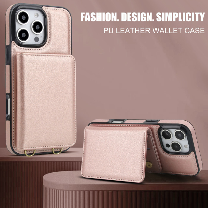 For iPhone 17 Air 17 Pro Max 16 15 14 13 12 11 XR XS Phone Cover Wallet Leather