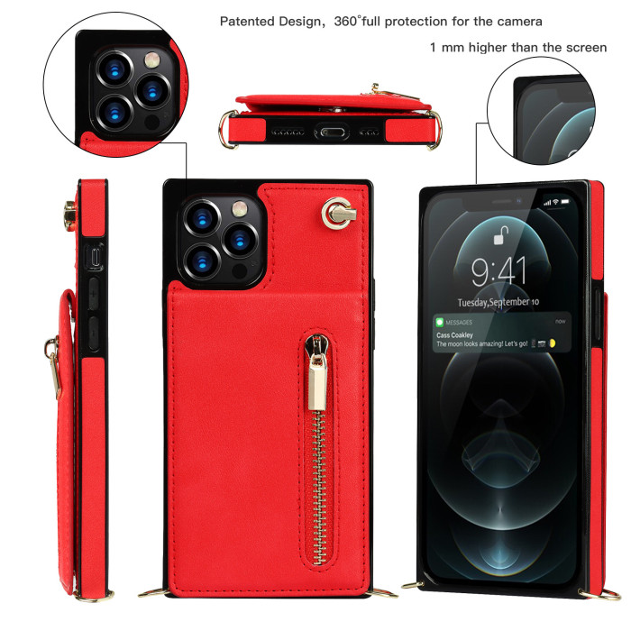 For iPhone 17 Air 17 Pro Max 16 15 14 13 12 11 XR 7 8 Phone Cover Leather Wallet