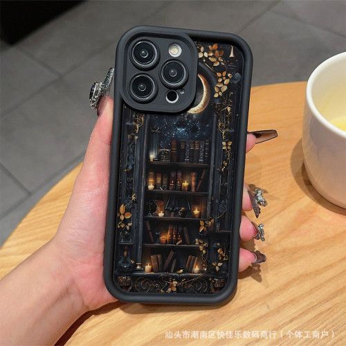 For iPhone 17 Air 17 Pro Max 16 15 14 13 12 11 XR 7 8 Phone Cover  Bookcase Moon
