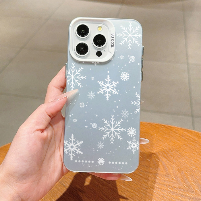 For iPhone 17 Air 17 Pro Max 16 15 14 13 12 11 XR 7 8 XS Phone Cover Snowflake