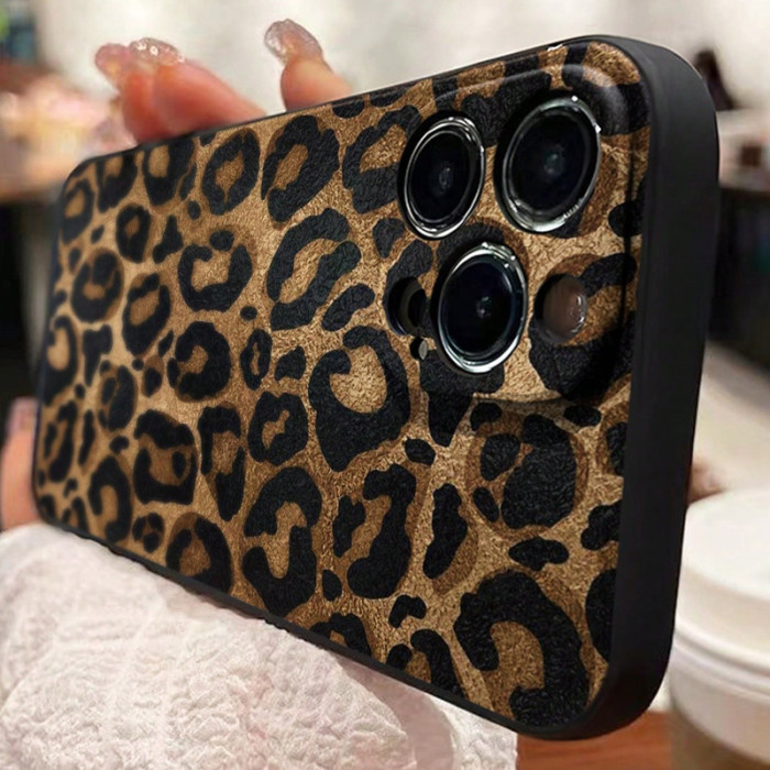 For iPhone 17 Air 17 Pro Max 16 15 14 13 12 11 XR 8 XS Phone Cover Leopard Print