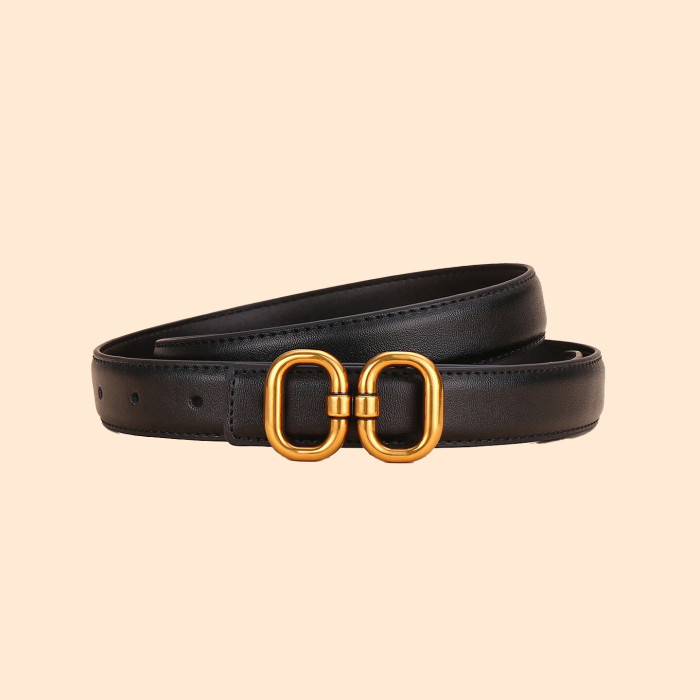 Leather Belt Black Gold Brown Business Casual versatile Jeans Dresses Suit pants