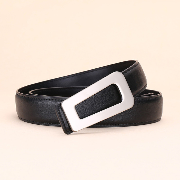 Black Brown Leather Belt Business Casual Jeans Dresses fashion suits popular