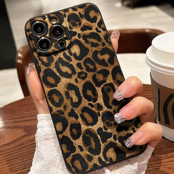 For iPhone 17 Air 17 Pro Max 16 15 14 13 12 11 XR 8 XS Phone Cover Leopard Print