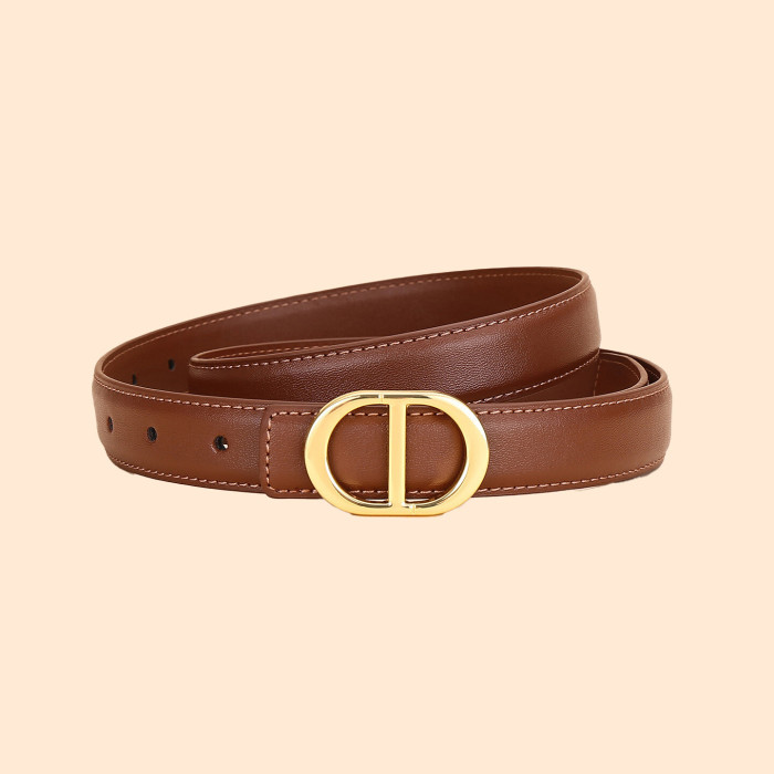 Black Gold Leather Belt Elegance Business Casual Jeans Dresses suits fashion