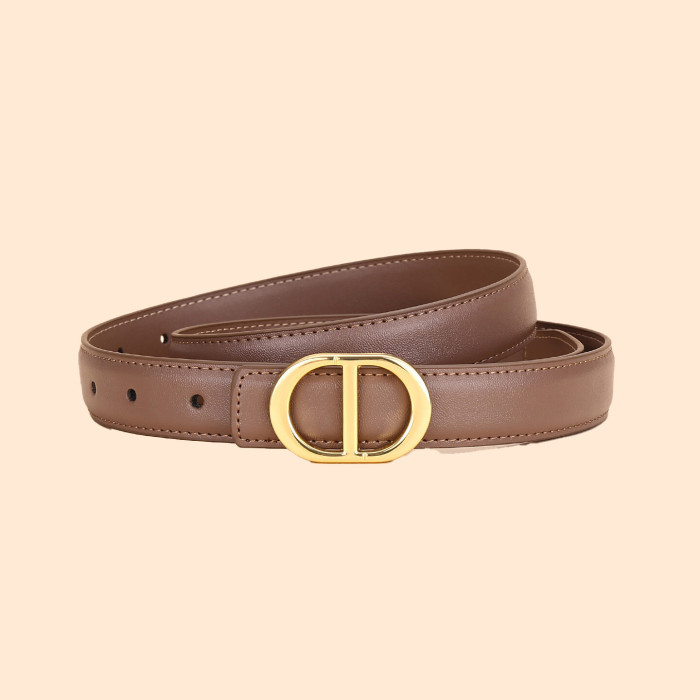 Black Gold Leather Belt Elegance Business Casual Jeans Dresses suits fashion