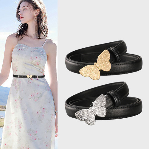 Butterfly Leather Belt Elegant Versatile Business Casual Jeans Dresses fashion