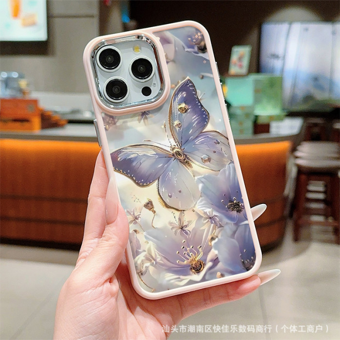 For iPhone 17 Air 17 Pro Max 16 15 14 13 12 11 XR Phone Cover Fashion Butterfly