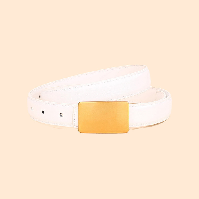 Leather Belt Black Gold Elegant Versatile Business Casual Jeans Dresses fashion