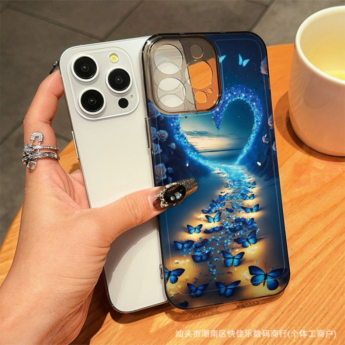 For iPhone 17 Air 17 Pro Max 16 15 14 13 12 11 XR 8 XS Phone Cover Loving Heart