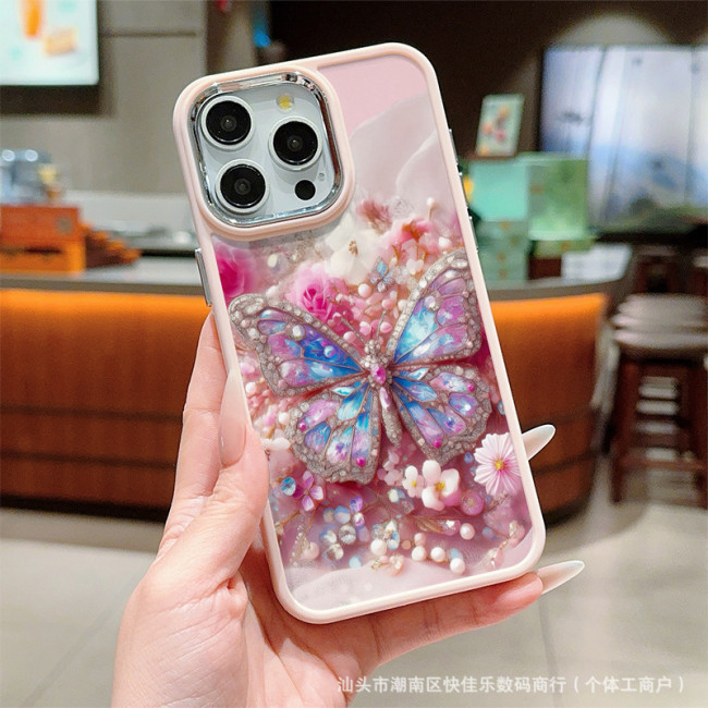 For iPhone 17 Air 17 Pro Max 16 15 14 13 12 11 XR Phone Cover Fashion Butterfly