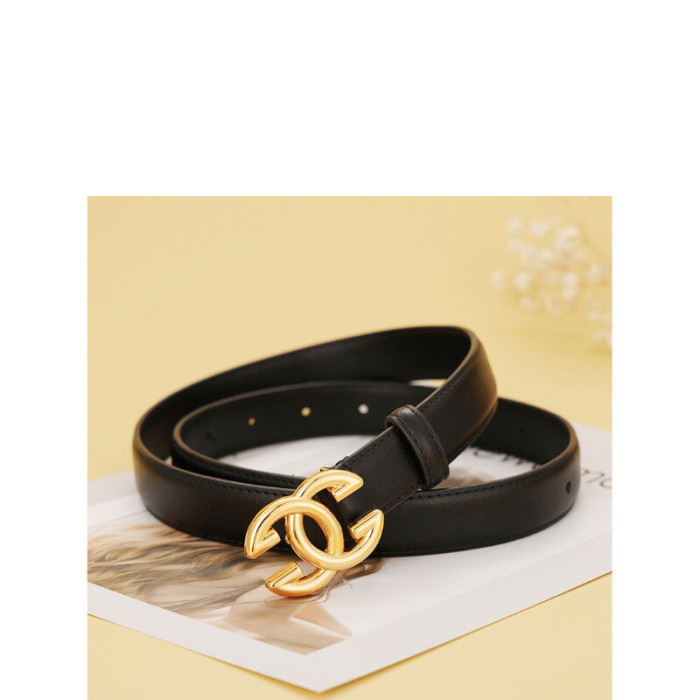 Black Fashionable Versatile Decorative Belt Elegant for Suits Business Casual