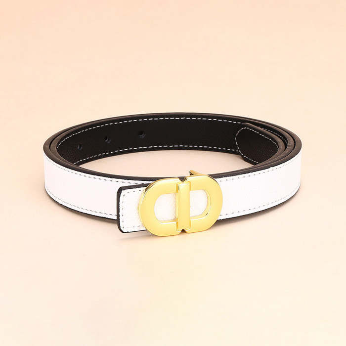 Versatile Decorat Leather Slide Buckle Belt Black for Suit Pants Business Casual