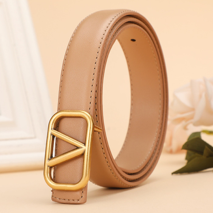 Skinny Letter Belt Versatile for Jeans Skirts Tailored Pants Casual black business
