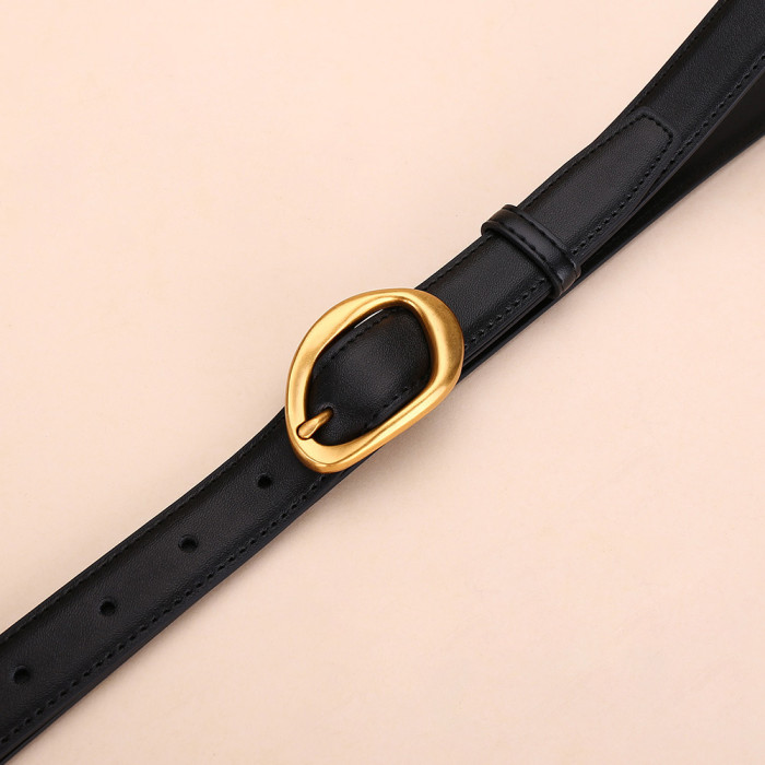 Leather Black Belt Versatile for Jeans Skirts Tailored Pants Business Casual