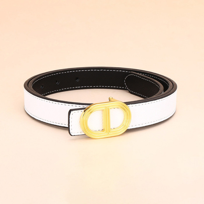 Versatile Decorat Leather Slide Buckle Belt Black for Suit Pants Business Casual