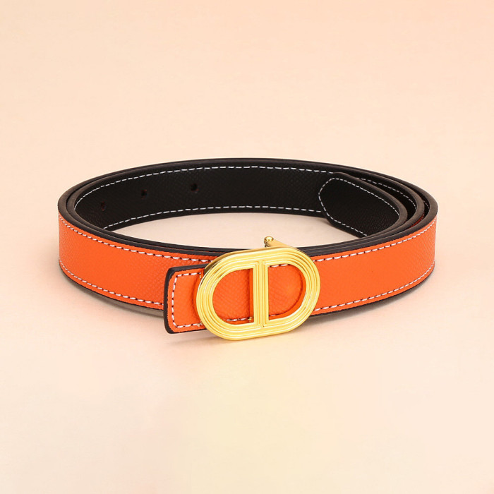 Versatile Decorat Leather Slide Buckle Belt Black for Suit Pants Business Casual
