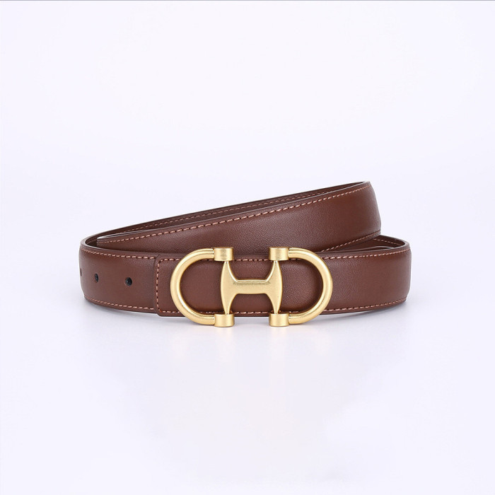 Leather Versatile Decorative Belt – Stylish for Jeans Business Casual black Eleg