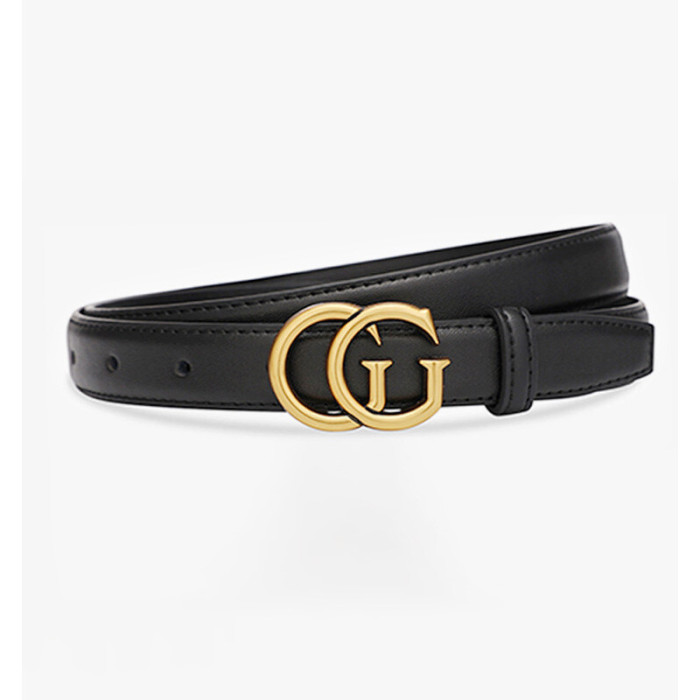 Versatile Leather Black Belt Fashion Trendy for Jeans Dresses Business Casual
