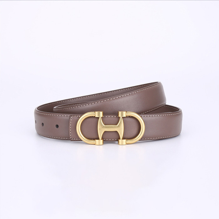 Leather Versatile Decorative Belt – Stylish for Jeans Business Casual black Eleg