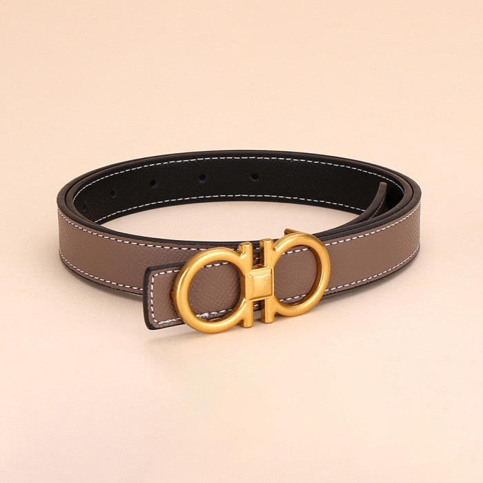 Versatile Decorat Leather Slide Buckle Belt Black for Suit Pants Business Casual