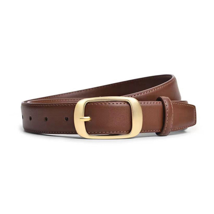 Black Fashion Minimalist Belt for Jeans Skirts Tailored Pants Business Casual