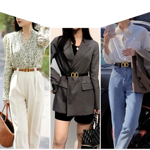 Leather Versatile Decorative Belt Suit Jeans Business Casual Black Elegant popular