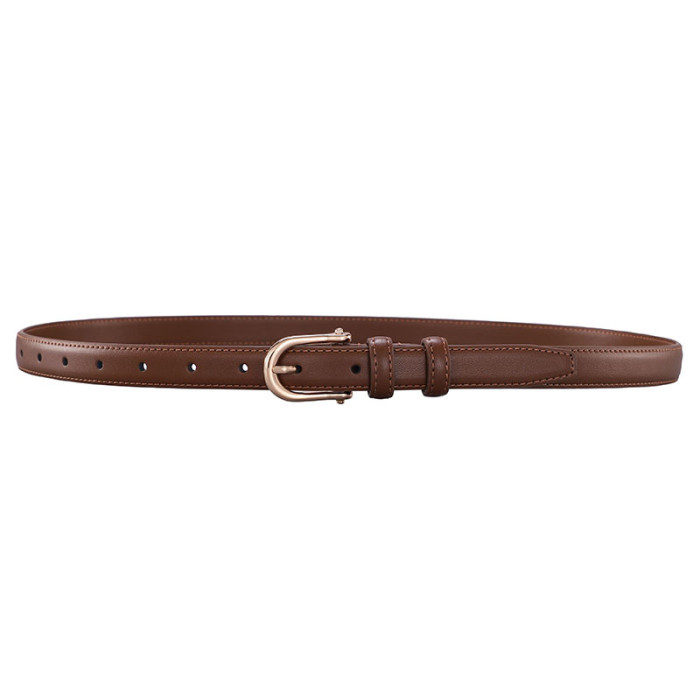 Leather Belt Versatile Design for Jeans Blazer Dresses Business Casual Black