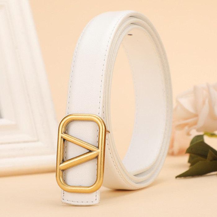 Skinny Letter Belt Versatile for Jeans Skirts Tailored Pants Casual black business