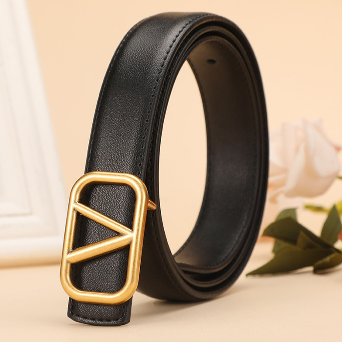 Skinny Letter Belt Versatile for Jeans Skirts Tailored Pants Casual black business