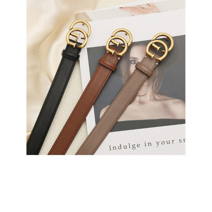 Versatile Leather Black Belt Fashion Trendy for Jeans Dresses Business Casual