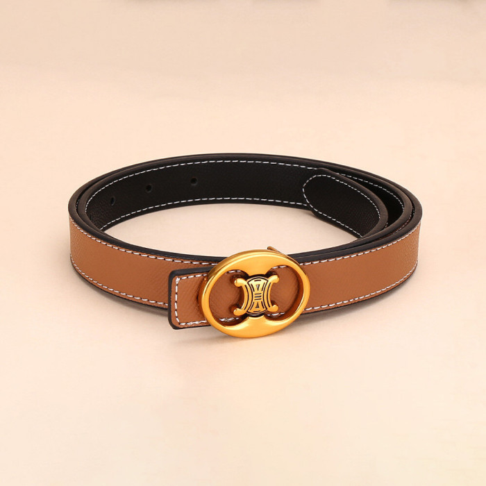 Versatile Decorat Leather Slide Buckle Belt Black for Suit Pants Business Casual