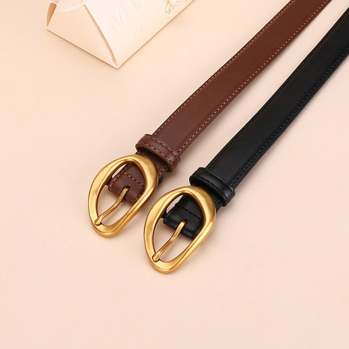 Leather Black Belt Versatile for Jeans Skirts Tailored Pants Business Casual