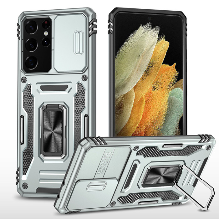 For Samsung Galaxy S25 Ultra S24 S23 FE A36 A16 Ring Bracket Phone Cover Armor